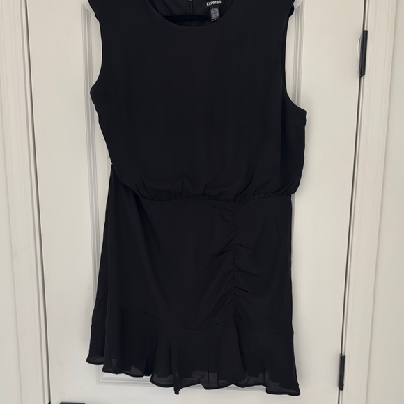 Express Rouched Ruffle Hem Mini Dress - Picture 3 of 4